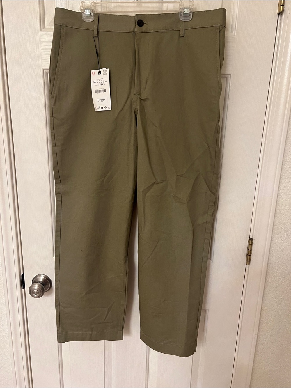 NWT Zara Men's Olive Chino Pants - Green